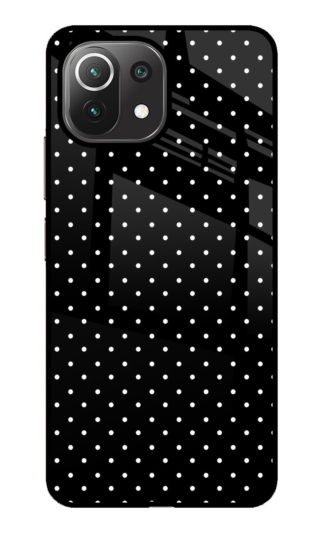 White Dots Mi 11 Lite Glass Case