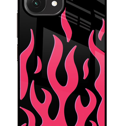 Fire Flames Mi 11 Lite Glass Case Back Cover by Casekaro