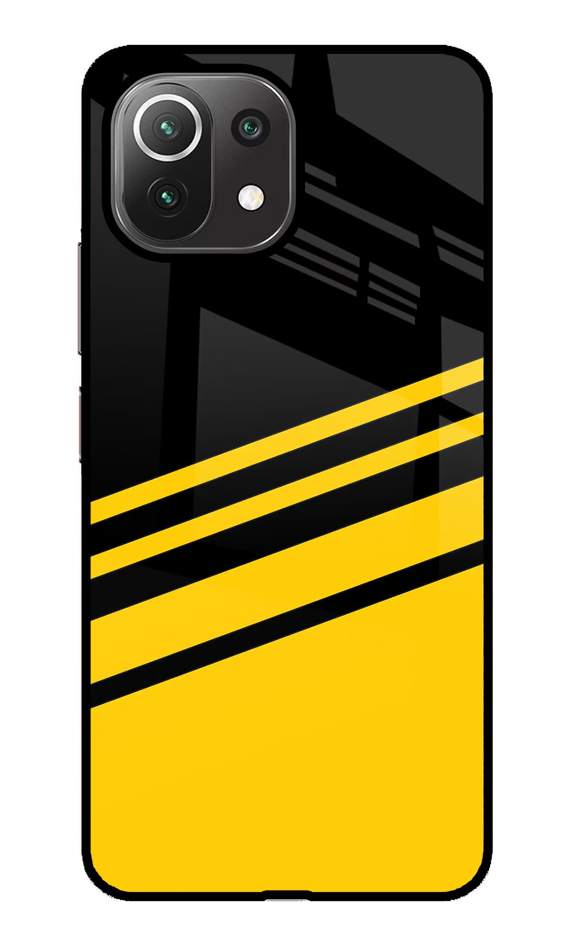 Yellow Shades Mi 11 Lite Glass Case Back Cover by Casekaro