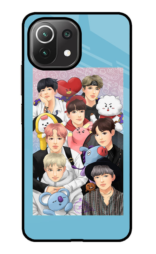 BTS with animals Mi 11 Lite Glass Case