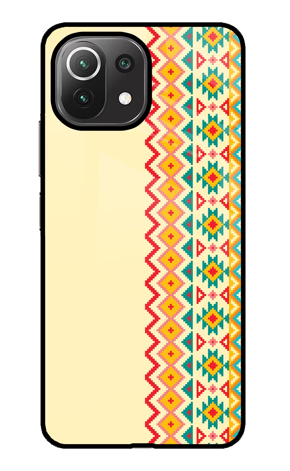 Ethnic Seamless Mi 11 Lite Glass Case Back Cover by Casekaro