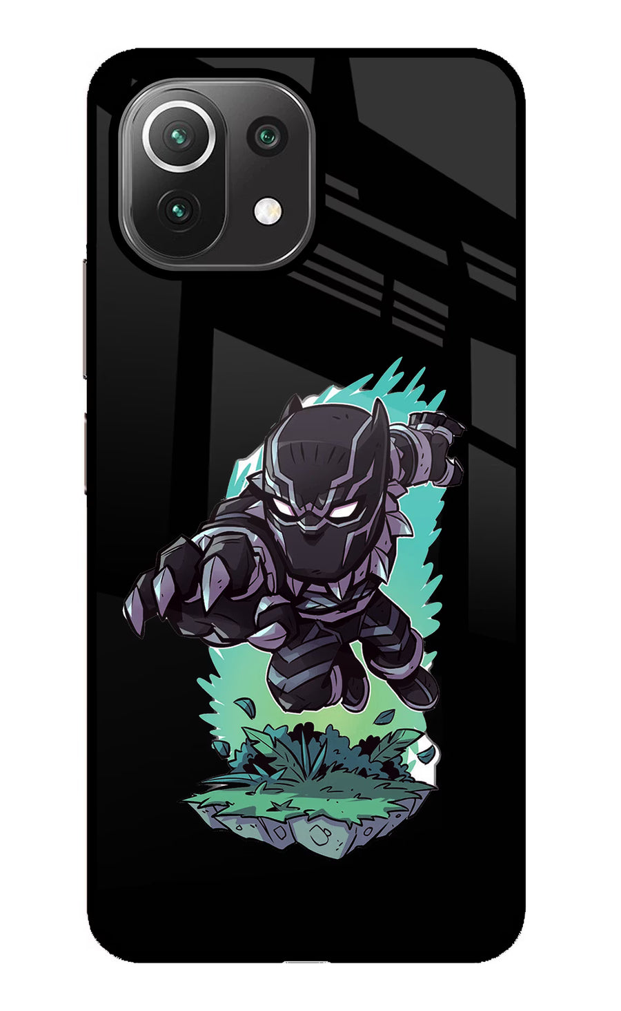 Black Panther Mi 11 Lite Back Cover, Glass case