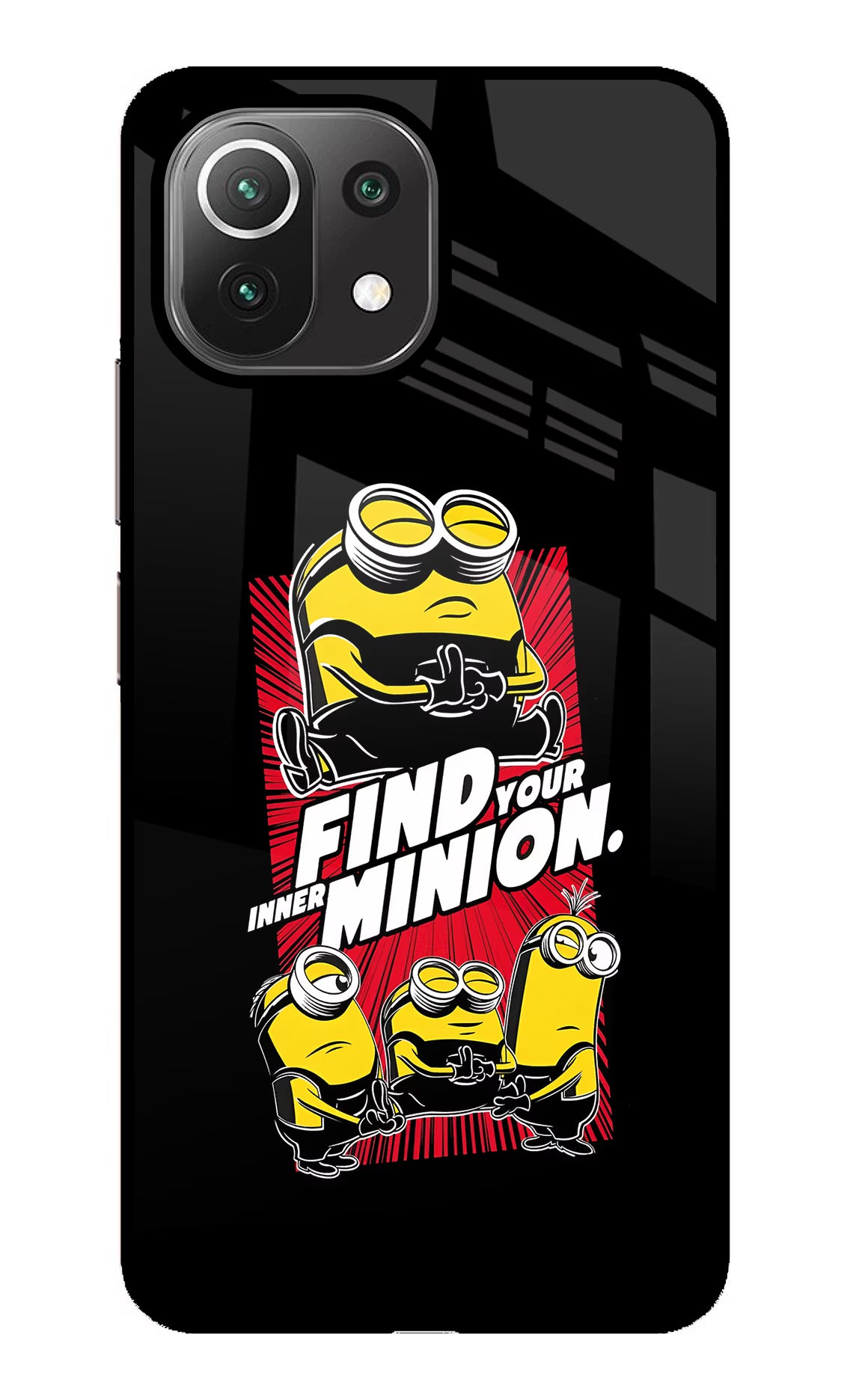 Find your inner Minion Mi 11 Lite Glass Case Back Cover by Casekaro