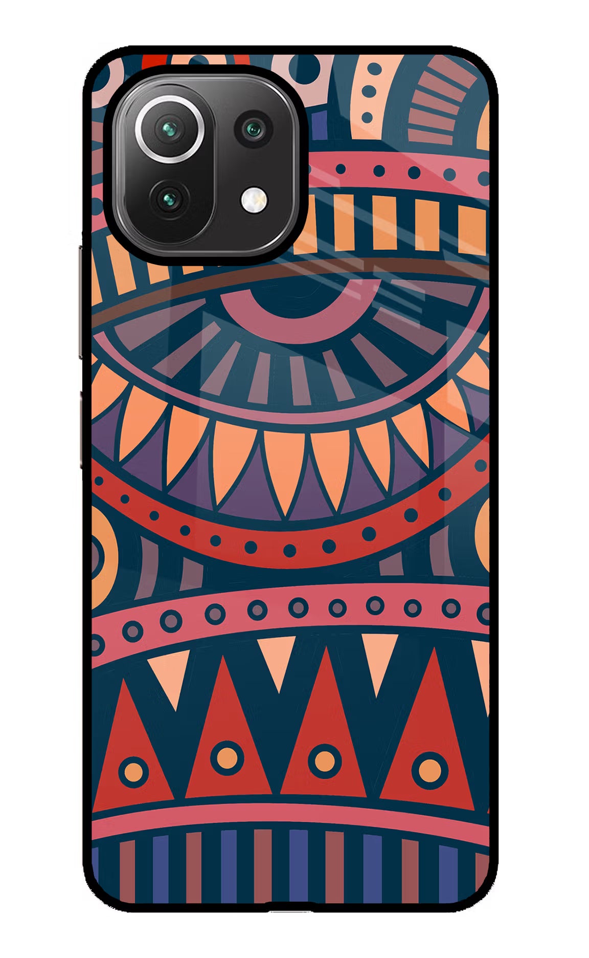 African Culture Design Mi 11 Lite Glass Case Back Cover by Casekaro