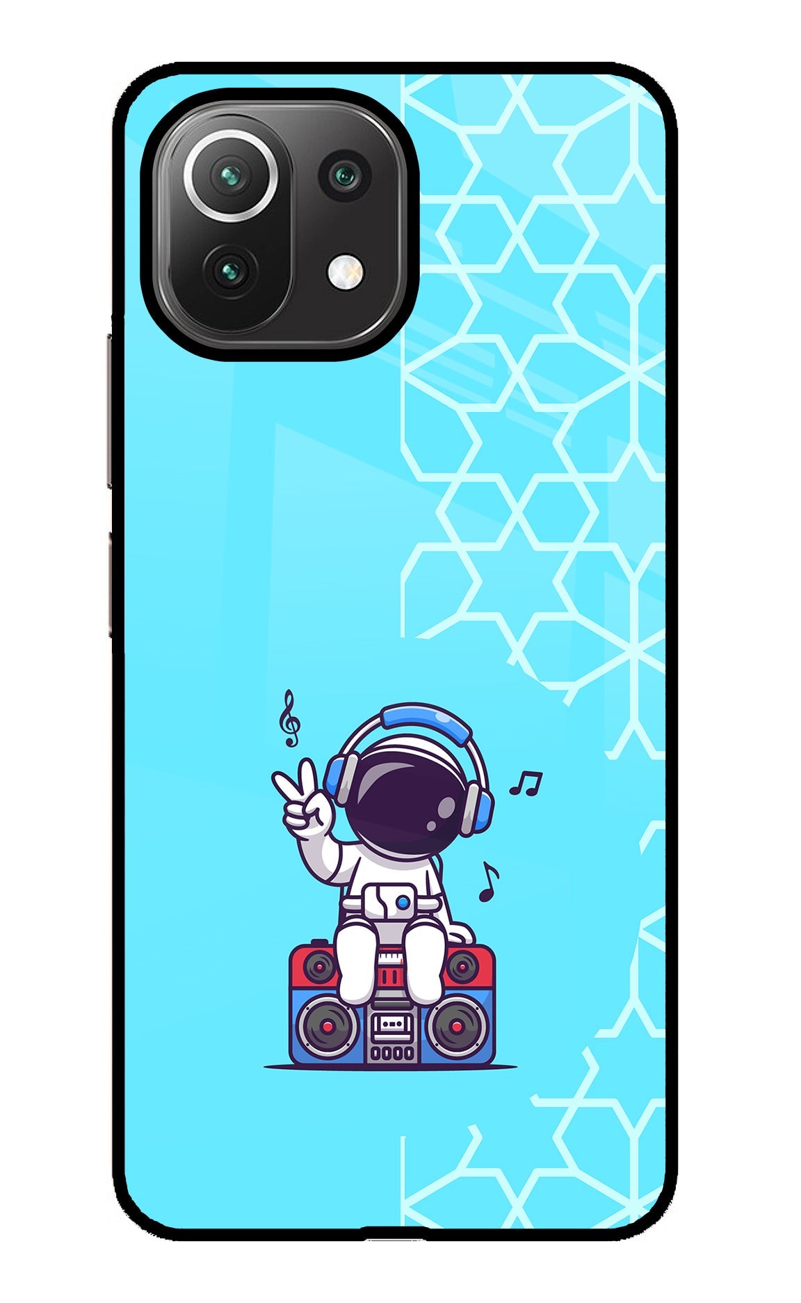 Cute Astronaut Chilling Mi 11 Lite Glass Case