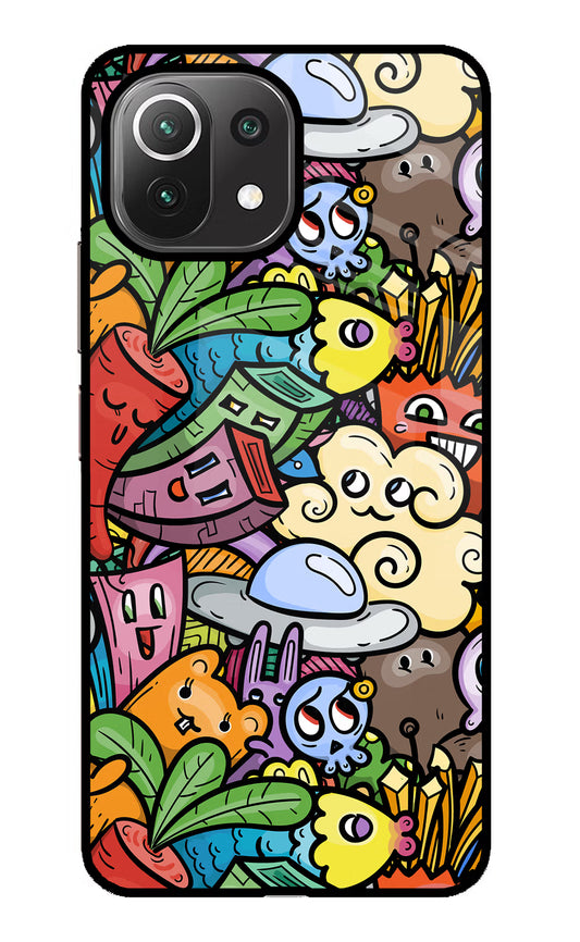 Veggie Doodle Mi 11 Lite Glass Case