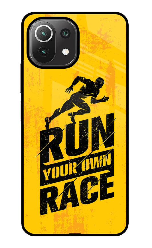 Run Your Own Race Mi 11 Lite Glass Case