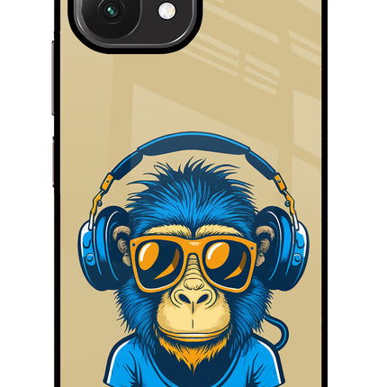 Monkey Headphone Mi 11 Lite Glass Case Back Cover by Casekaro