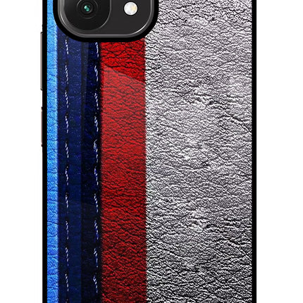 BMW Stripes Mi 11 Lite Glass Case Back Cover by Casekaro
