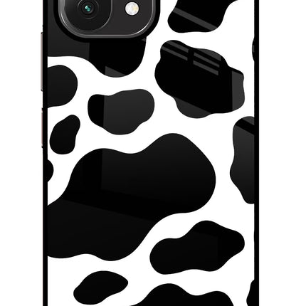Cow Spots Mi 11 Lite Glass Case Back Cover by Casekaro