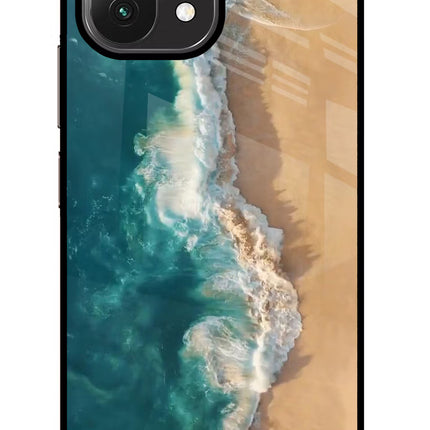 Ocean Beach Mi 11 Lite Glass Case Back Cover by Casekaro