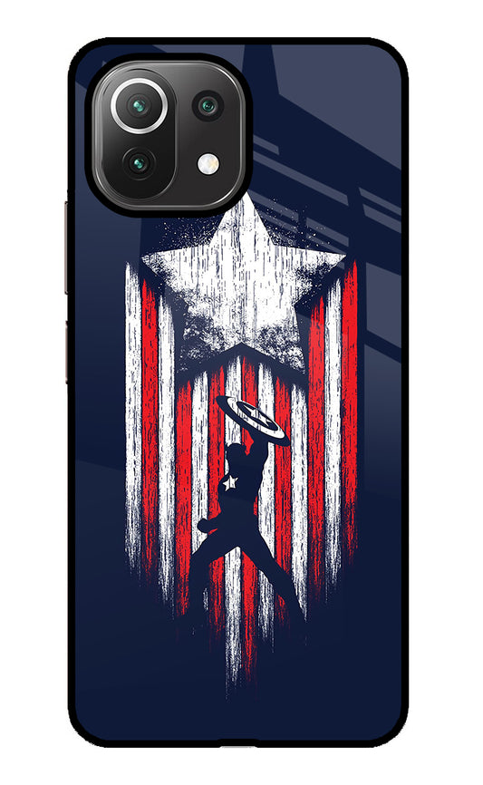 Captain America Marvel Art Mi 11 Lite Glass Case