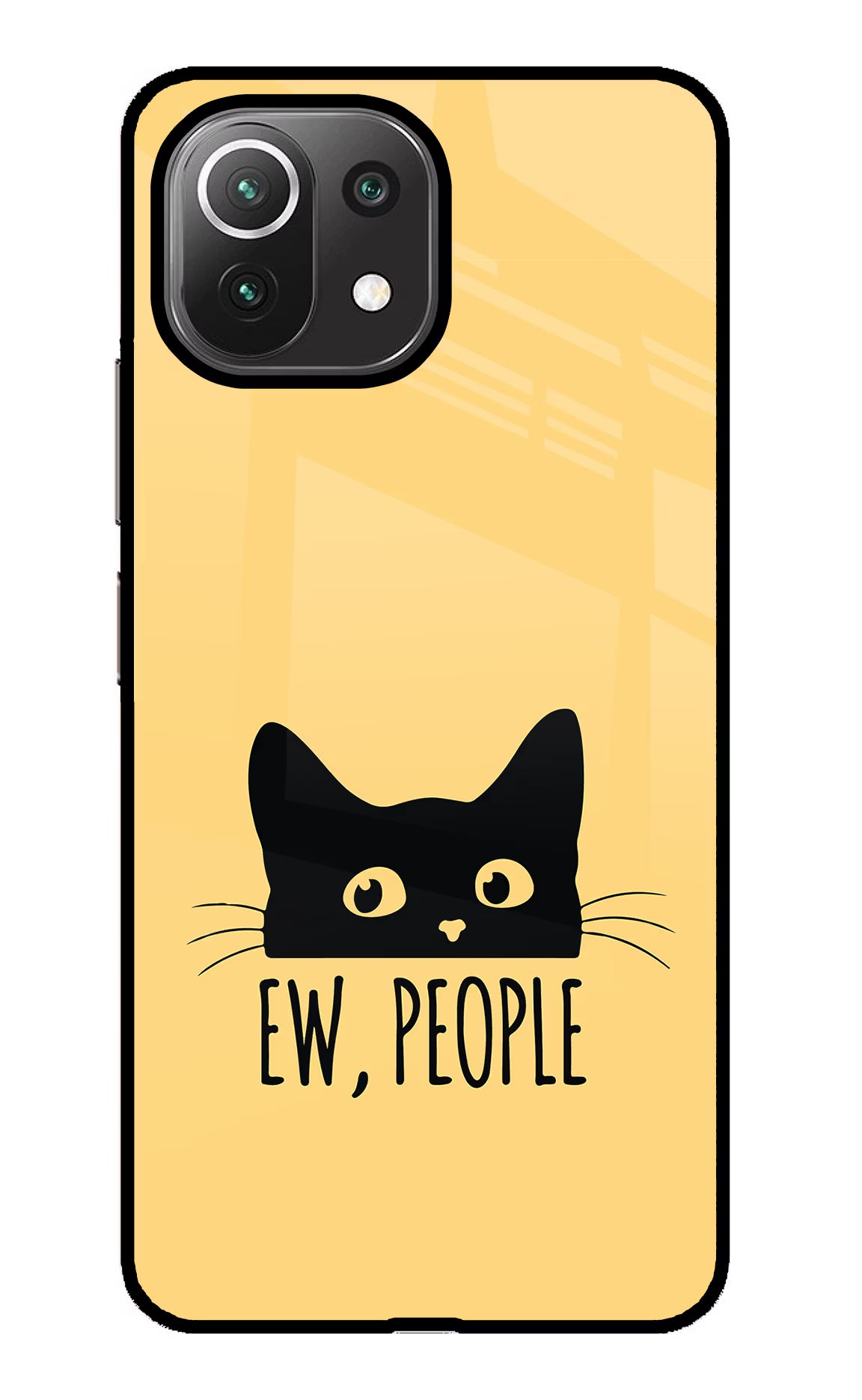 Ew People Catitude Mi 11 Lite Glass Case Back Cover by Casekaro