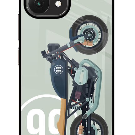 Classic Cafe Racer 99 Mi 11 Lite Glass Case Back Cover by Casekaro