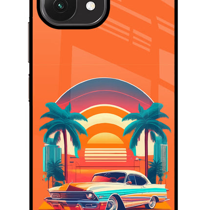 Palm Drive 80s Mi 11 Lite Glass Case Back Cover by Casekaro