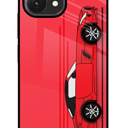 Red Velocity Mi 11 Lite Glass Case Back Cover by Casekaro
