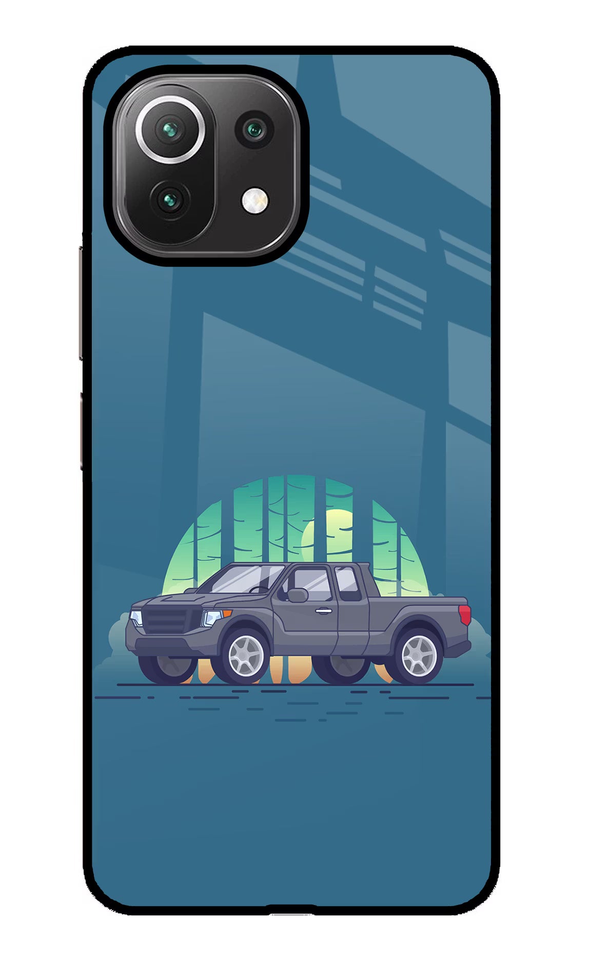 Retro Garage Vibe Mi 11 Lite Glass Case