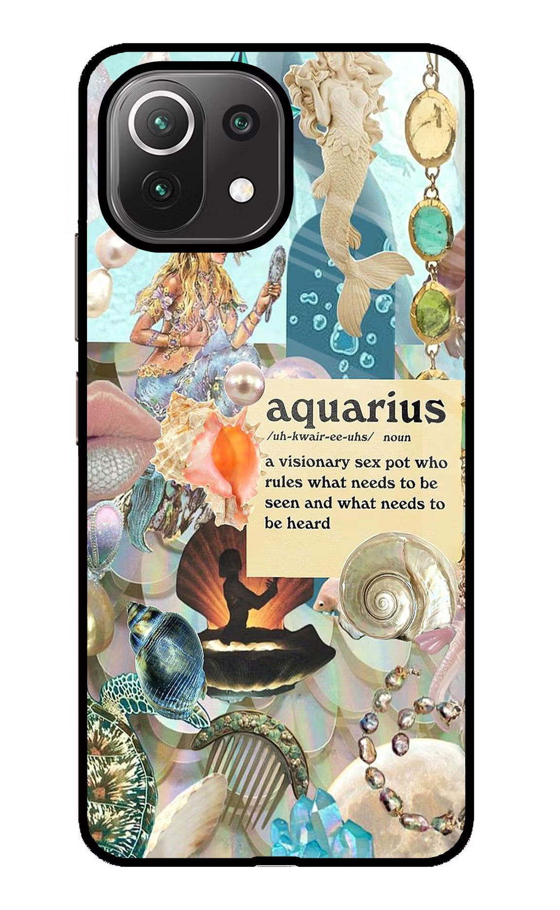 Aquarius Zodiac Mi 11 Lite Glass Case