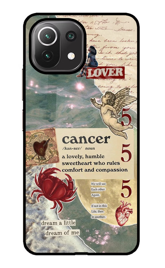 Cancer Zodiac Mi 11 Lite Glass Case