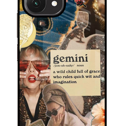 Gemini Zodiac Mi 11 Lite Glass Case Back Cover by Casekaro