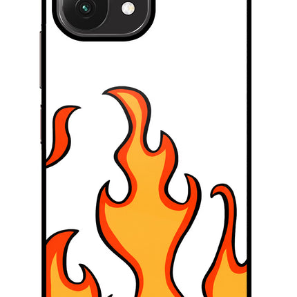 Fired Up – White Mi 11 Lite Glass Case Back Cover by Casekaro