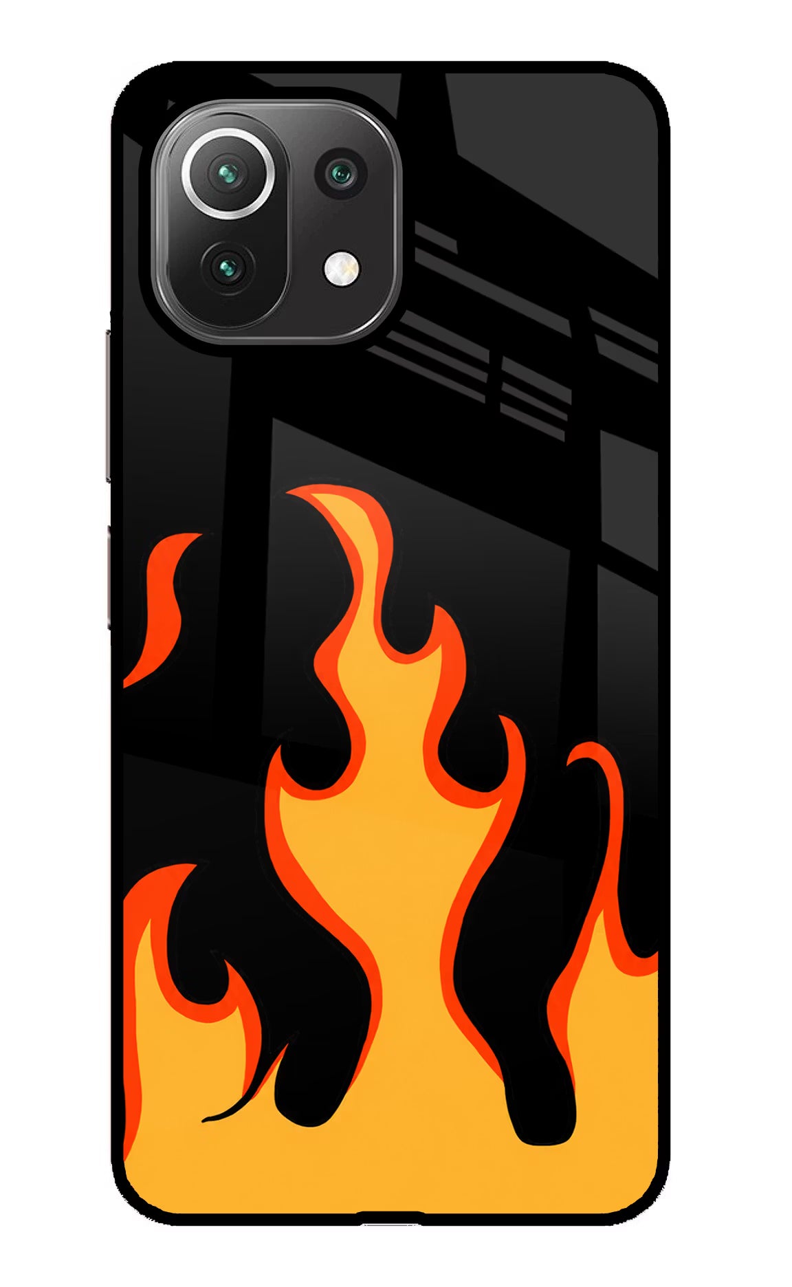 Fired Up – Black Mi 11 Lite Glass Case