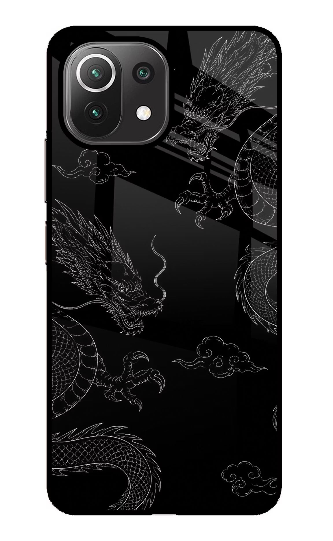 Twin Dragons Mi 11 Lite Glass Case