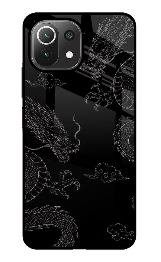 Twin Dragons Mi 11 Lite Glass Case
