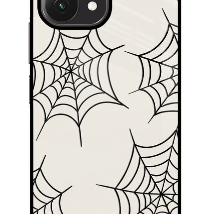 Spider Web Mi 11 Lite Glass Case Back Cover by Casekaro