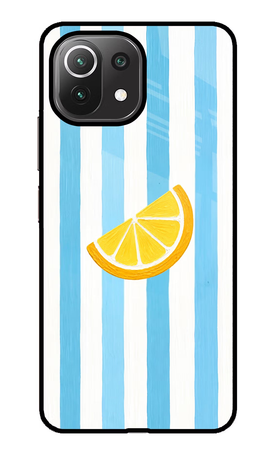 Summer Lemon Mi 11 Lite Glass Case Back Cover by Casekaro