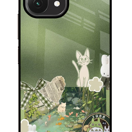 Aesthetic anime Mi 11 Lite Glass Case Back Cover by Casekaro