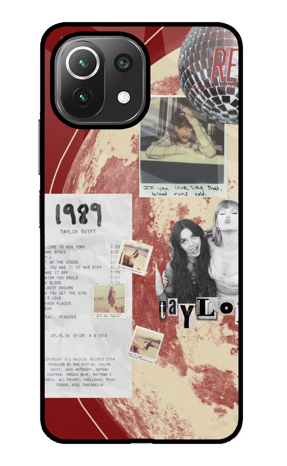 Taylor Swift Mi 11 Lite Glass Case