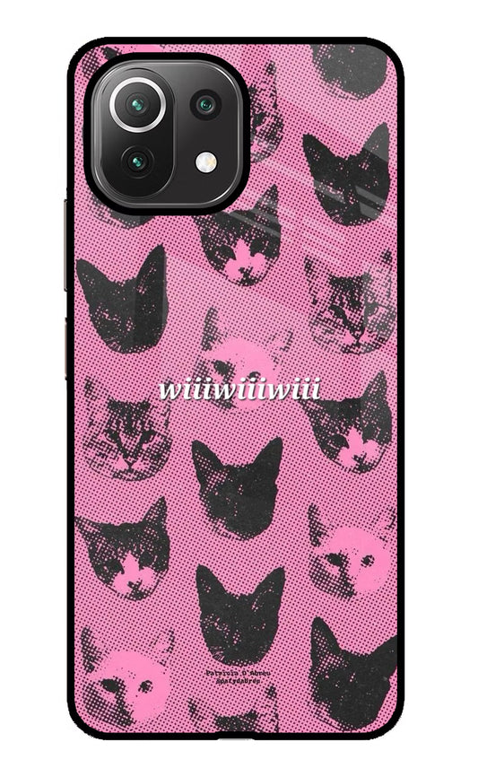 Pink Cats Mi 11 Lite Glass Case
