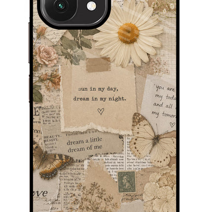 Vintage case Mi 11 Lite Glass Case Back Cover by Casekaro