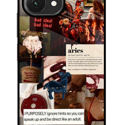 Zodiac Aries Mi 11 Lite Glass Case Back Cover by Casekaro