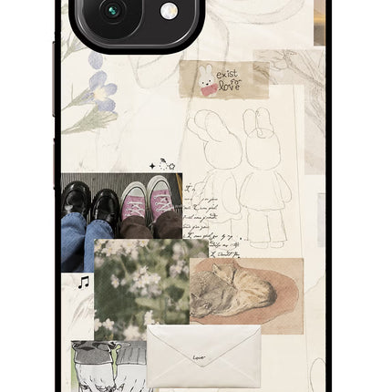 Soft Aesthetic Mi 11 Lite Glass Case Back Cover by Casekaro