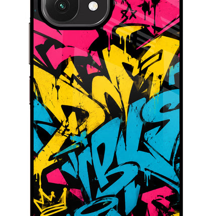 Graffiti Vibe Mi 11 Lite Glass Case Back Cover by Casekaro