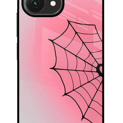 Pink Web Mi 11 Lite Glass Case