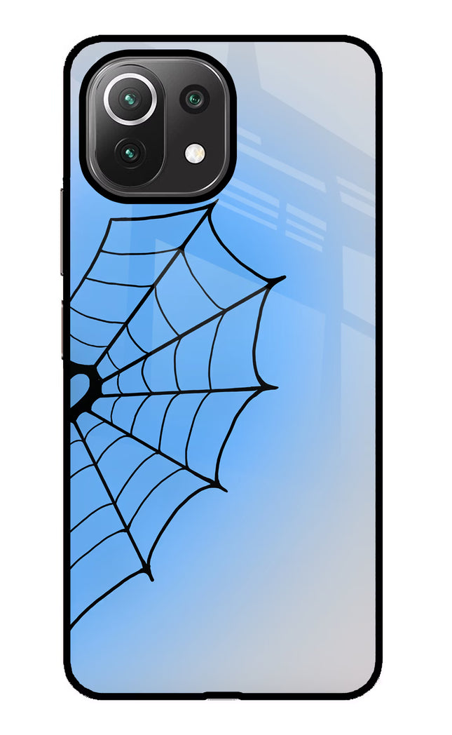 Blue Web Mi 11 Lite Glass Case