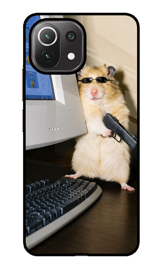 Hacker Hamster Mi 11 Lite Glass Case