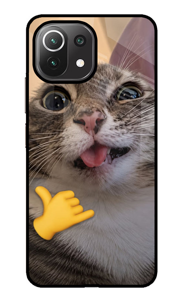 Silly Cat Call Mi 11 Lite Glass Case