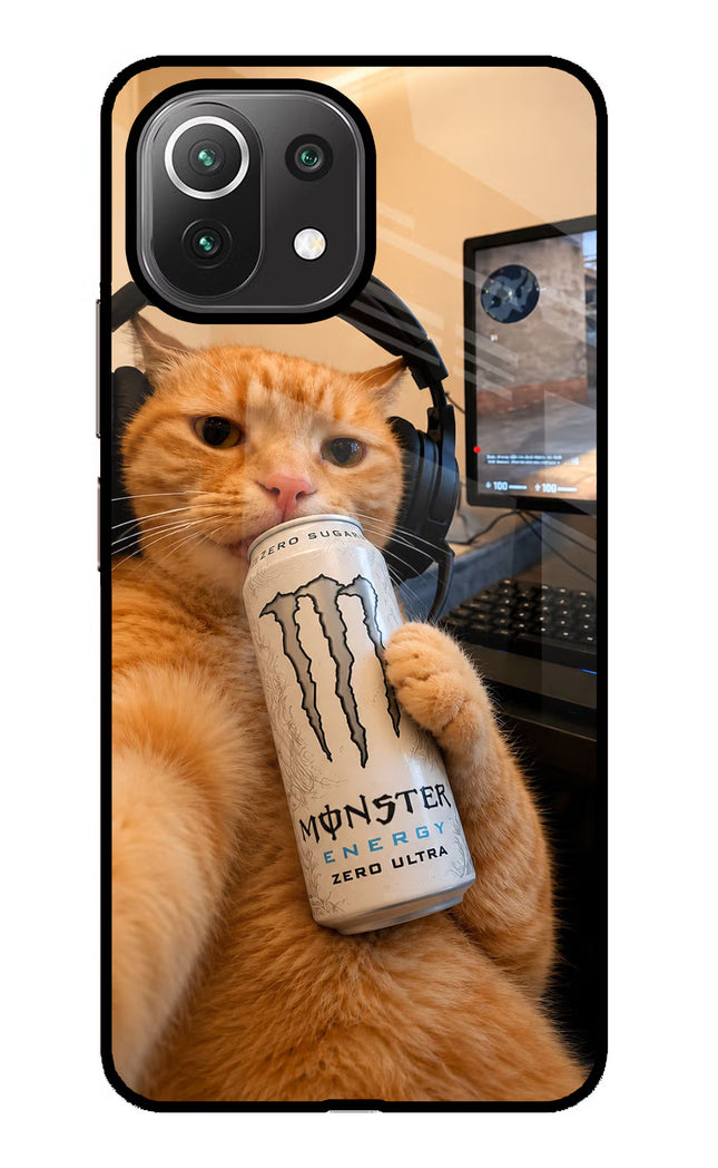 Gamer Cat Energy Mi 11 Lite Glass Case