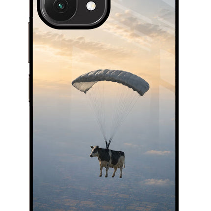 Skydiving Cow Mi 11 Lite Glass Case