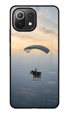 Skydiving Cow Mi 11 Lite Glass Case