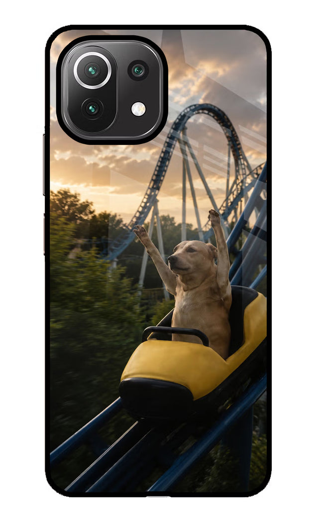Rollercoaster Dog Mi 11 Lite Glass Case