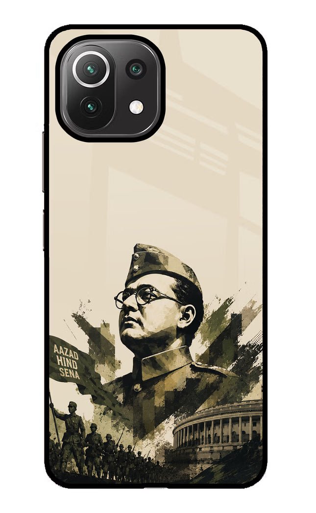 Netaji Rising Mi 11 Lite Glass Case