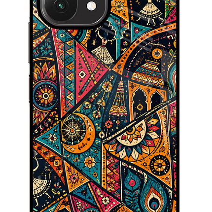 Folk Print Mi 11 Lite Glass Case