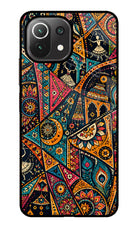 Folk Print Mi 11 Lite Glass Case