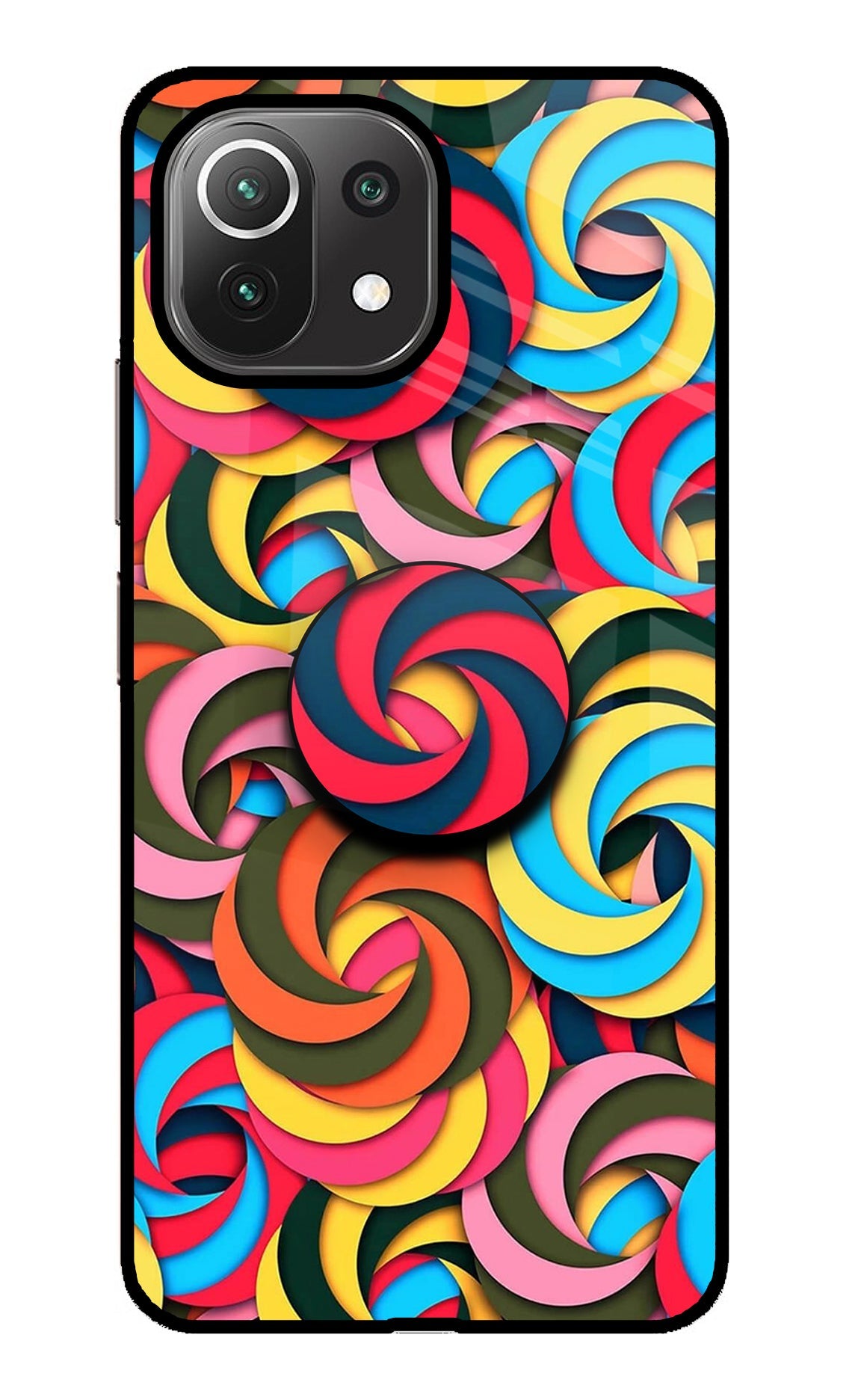 Spiral Pattern Mi 11 Lite Glass Case