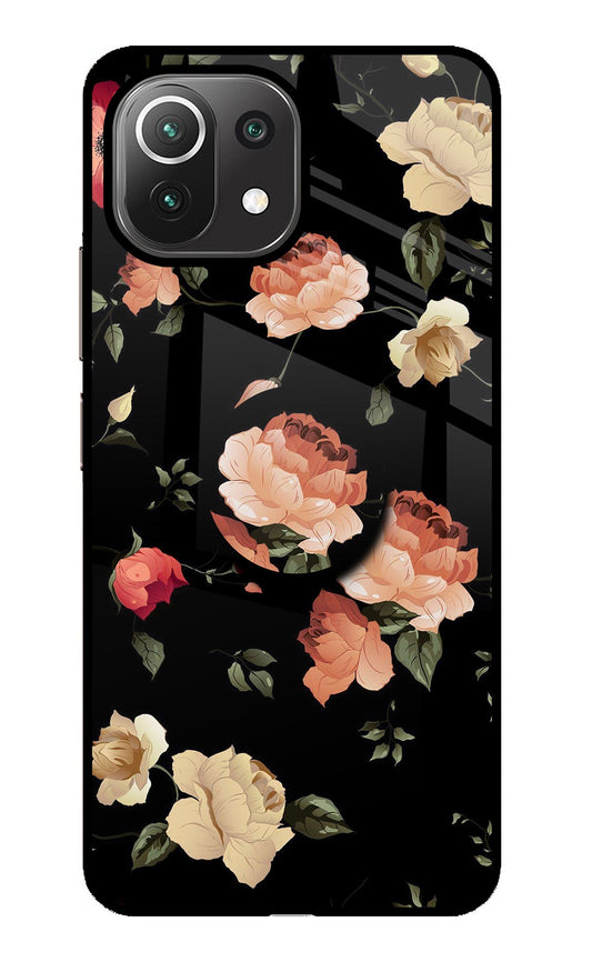 Flowers Mi 11 Lite Glass Case